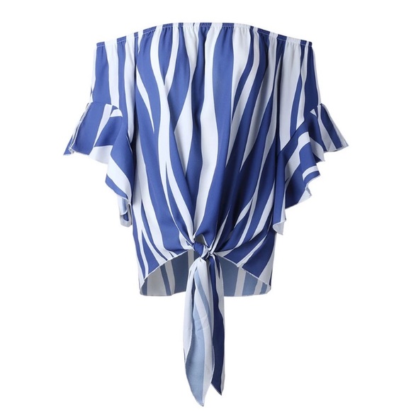 ❤️❤️❤️❤️ off Shoulder striped blouse - Picture 6 of 6